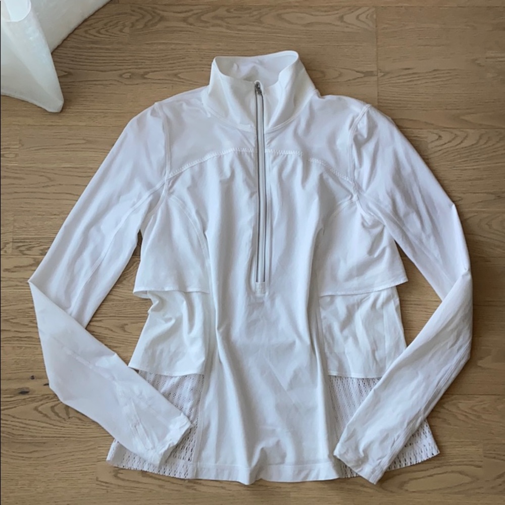 lululemon athletica White Long Sleeve Half-Zip Jacket